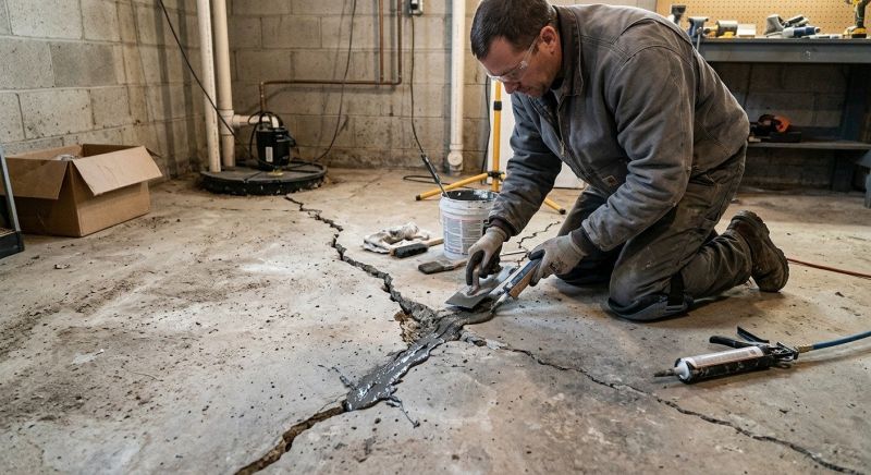 Cracked Basement Floor Repair in West Columbia, SC