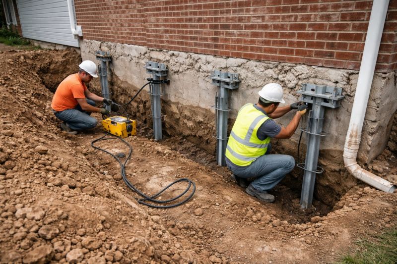 Helical Piers Installation in West Columbia, SC