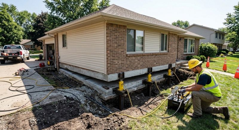 Sinking Foundation Lifting in West Columbia, SC