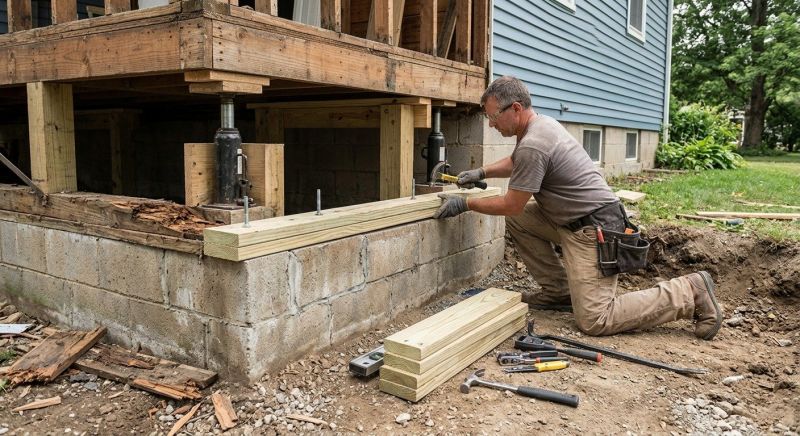 Sinking Foundation Repair in Pelion, SC